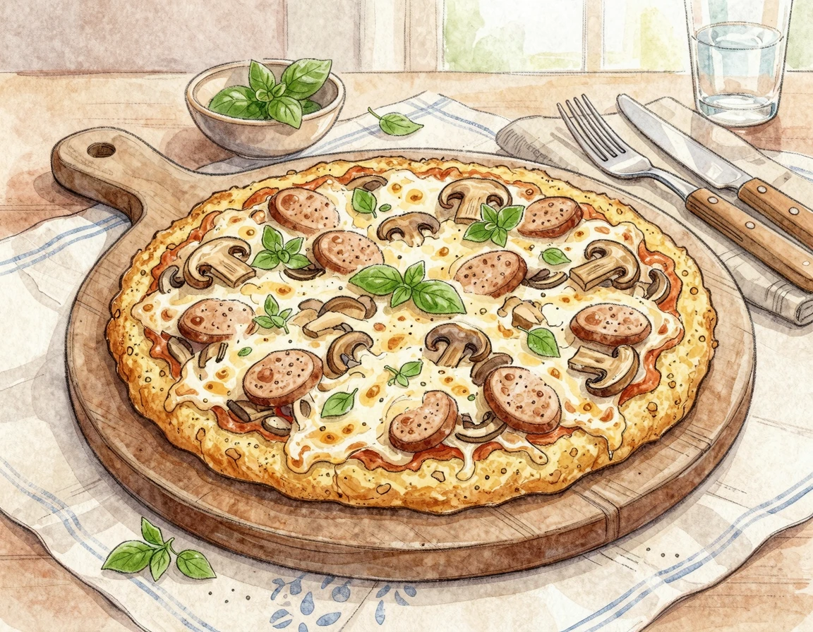 5kg 감량! 노밀가루 컬리플라워 피자 도우 저탄고지 레시피