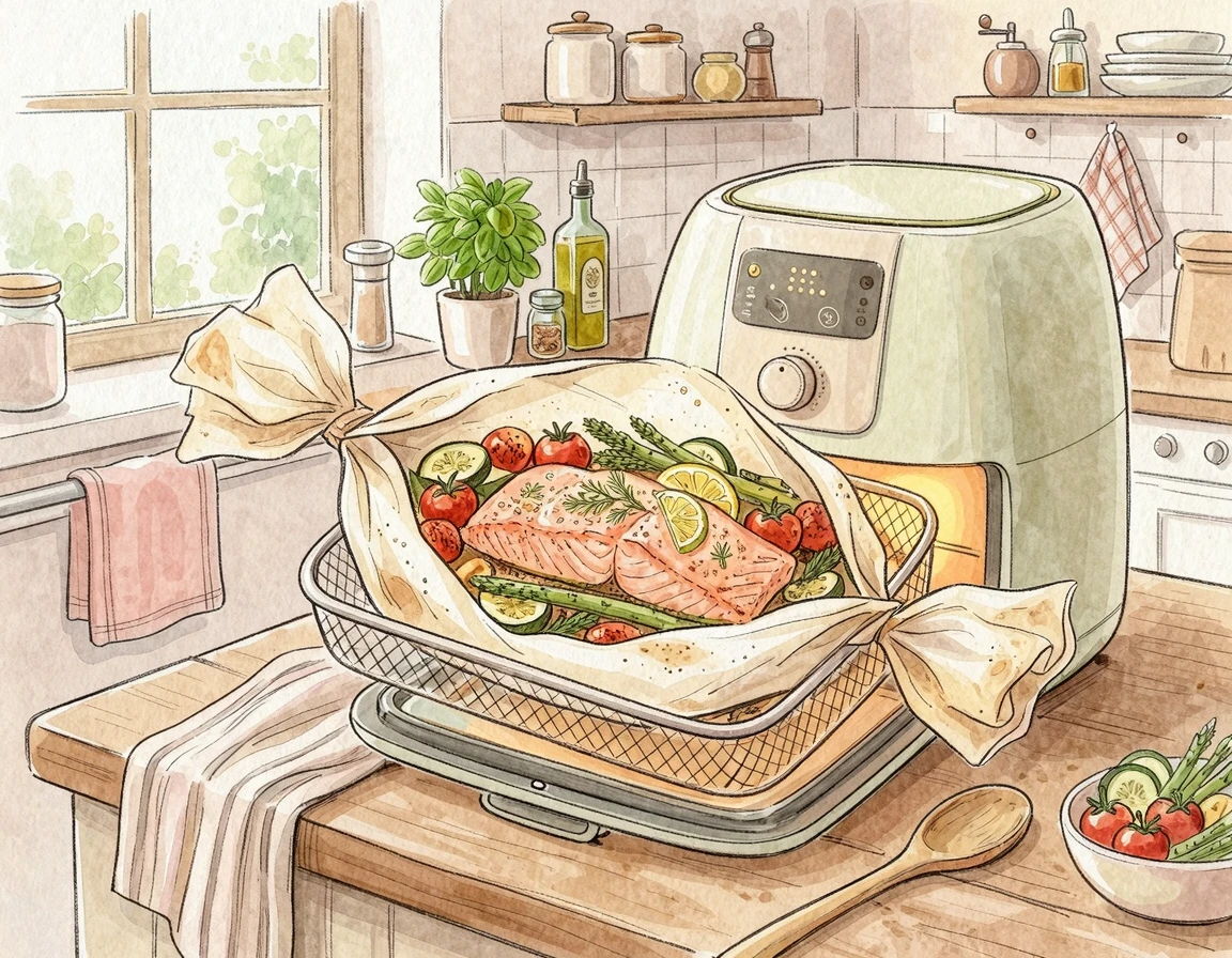 에어프라이어에 굽는 파피요트