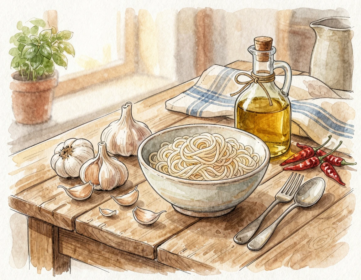 밀가루 없는 두부면 알리오올리오 파스타 준비물