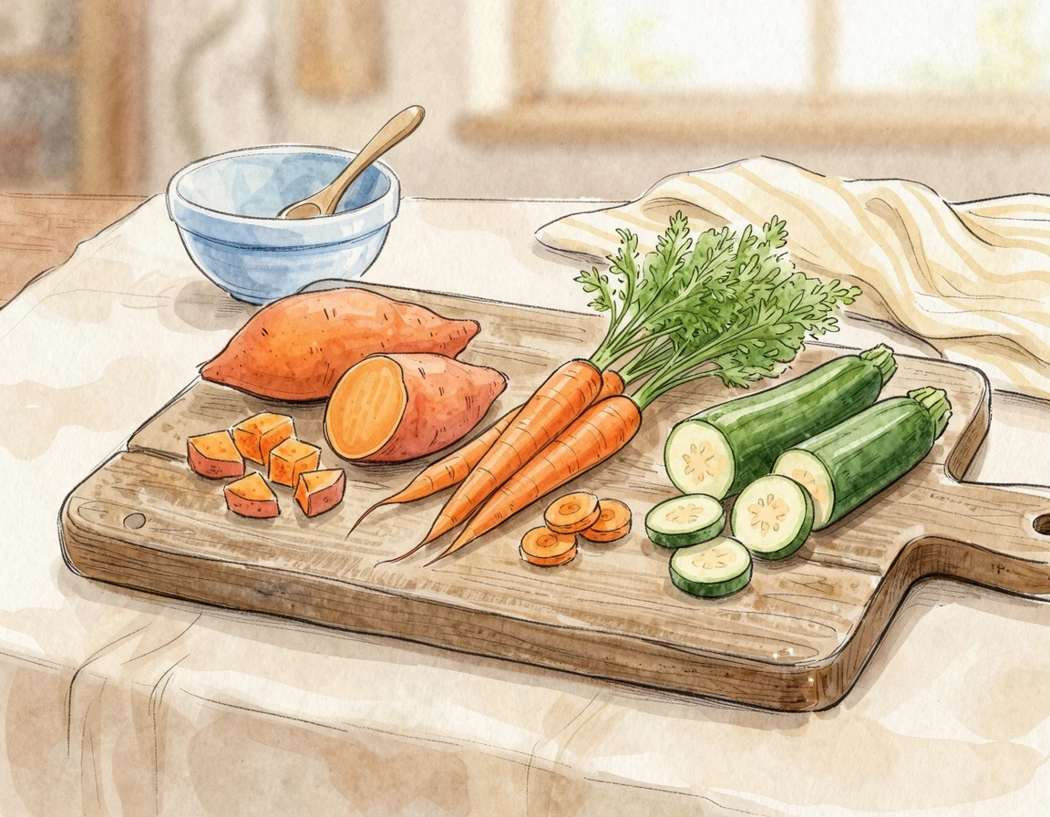 직장인 엄마의 15분 완성! 에어프라이어 아기 반찬 야채 요리 3가지